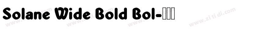 Solane Wide Bold Bol字体转换